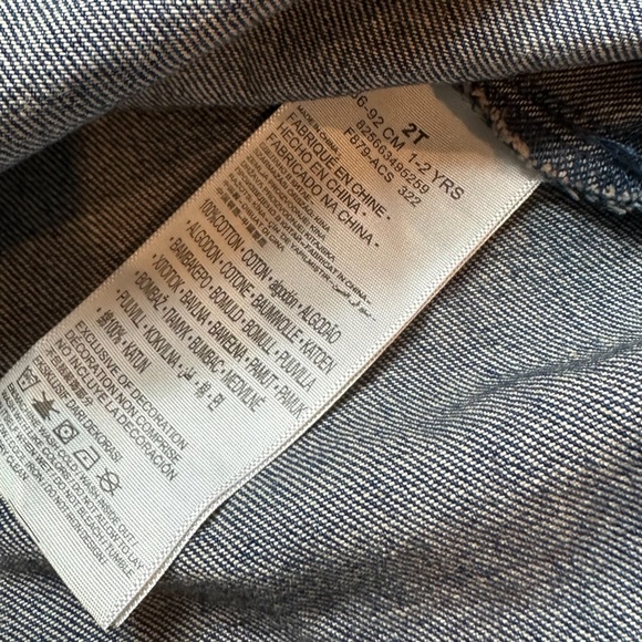 Toddler Levi’s Denim Overall Dress with Button Front Size 2T - Picture 5 of 8